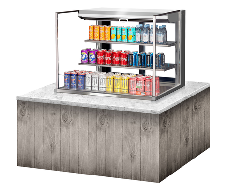 Turbo Air TOM-36L-UFD-S-3SI-N 35 7/8" Refrigerated Display Case