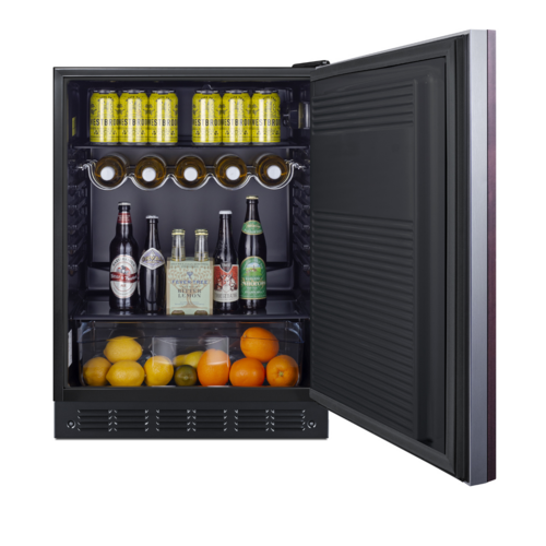 Summit FF708BLSSIFADA 23 5/8" Solid Door Reach-In Refrigerator