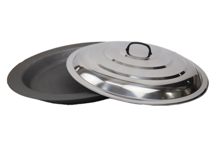 Town 34760/DZ 24 1/2" Cast Iron Grill / Griddle Pan