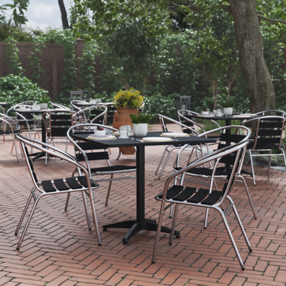 Flash Furniture TLH-ALUM-32SQ-017BK4-GG 31 1/2" Patio Dining Set