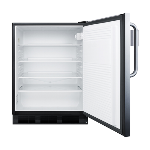 Summit FF7BKBISSTBADASR 23 5/8" Solid Door Undercounter Refrigerator