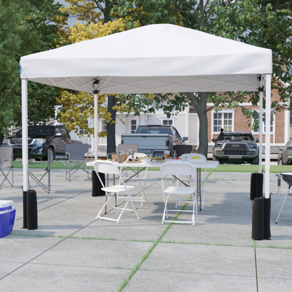 Flash Furniture JJ-GZ10PKG183Z-4LEL3-WHWH-GG 116" Patio Umbrella