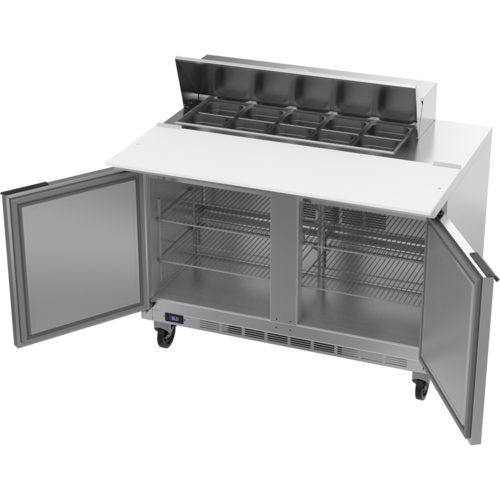 Beverage-Air SPE48HC-10C 48" 2 Doors 12 Pan Sandwich / Salad Prep Table