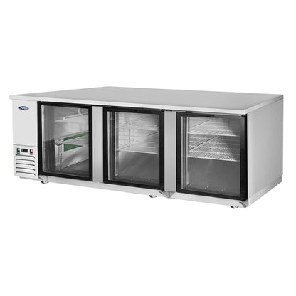 Atosa MBB90GGR 89 1/4" Glass Door Back Bar Cooler