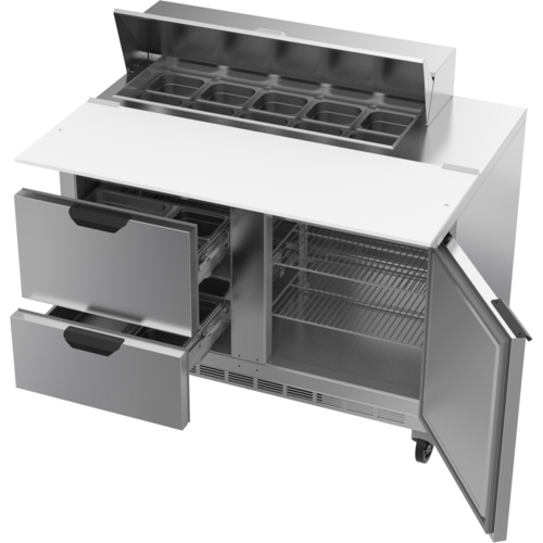 Beverage-Air SPED48HC-10C-2 48" 1 Door 12 Pan Sandwich / Salad Prep Table