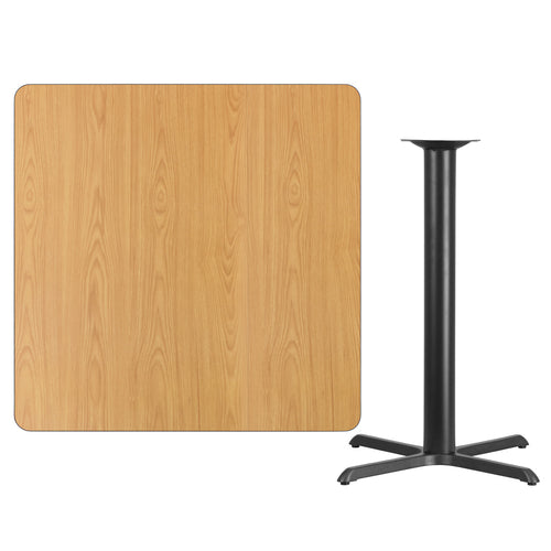 Flash Furniture XU-NATTB-4242-T3333B-GG Dining Table