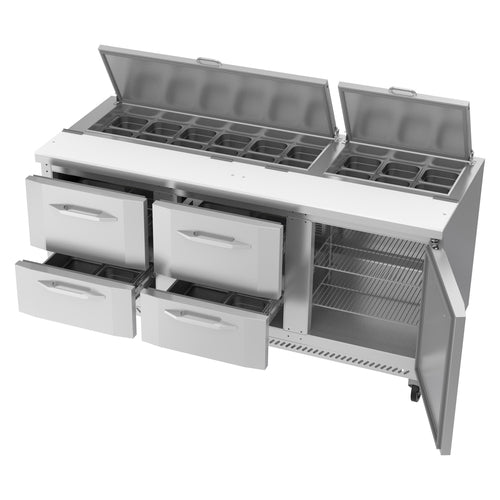 Victory VSPD72HC-18-4 72" Sandwich / Salad Prep Table
