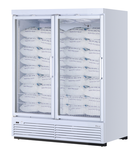 Turbo Air TJMI-55SDW(B)-N 65 1/8" Glass Door Ice Merchandiser