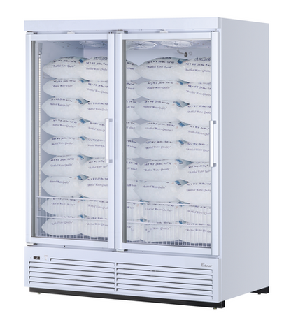 Turbo Air TJMI-55SDW(B)-N 65 1/8" Glass Door Ice Merchandiser