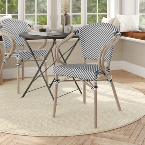 Flash Furniture SDA-ADS642108-BLKWH-LTNAT-GG 12" Dining Chair