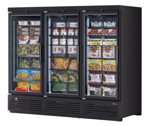 Turbo Air TJMF-85SDW(B)-N 97 1/2" 3 Section Freezer Merchandiser