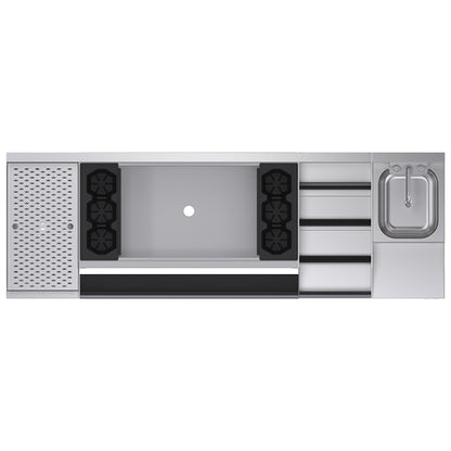 Krowne KR24-W72C-10 72" Underbar Ice Bin / Cocktail Station