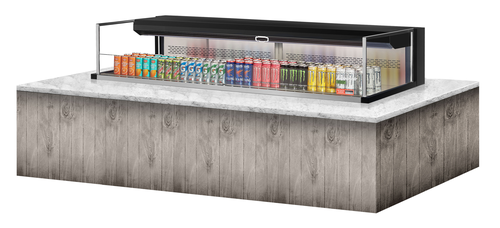 Turbo Air TOM-72L-UF-W(B)-1SI-N 78 7/8" Refrigerated Display Case