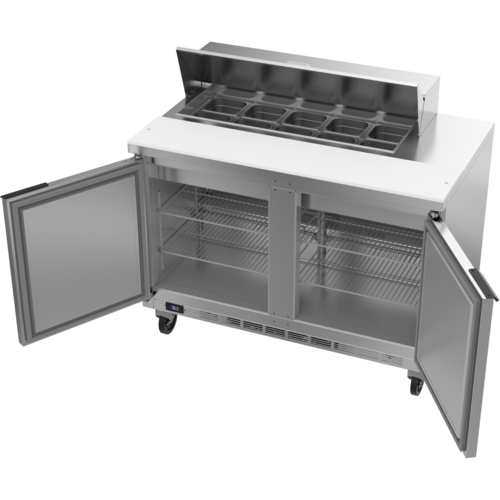 Beverage-Air SPE48HC-10 48" 2 Doors 12 Pan Sandwich / Salad Prep Table