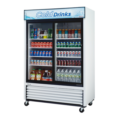 Turbo Air TGM-48R(B)-N 55 7/8" 2 Section Refrigerated Merchandiser