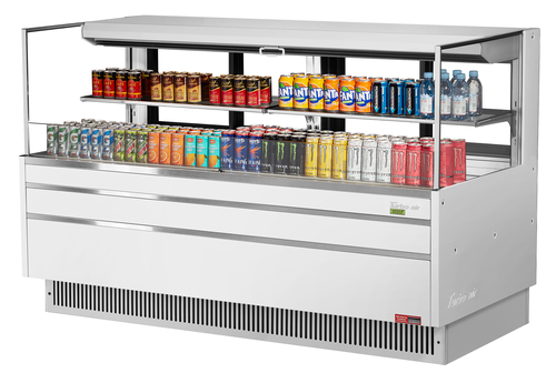 Turbo Air TOM-72L-UFD-W(B)-2S-N 70 3/4" Open Air Merchandiser