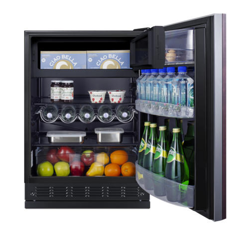 Summit CT66BK2SSRSIF 23 5/8" Solid Door Reach-In Refrigerator Freezer