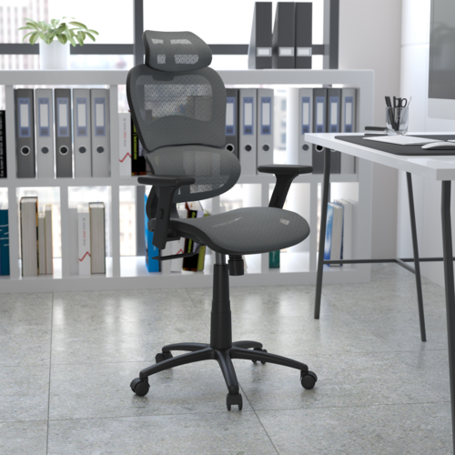 Flash Furniture H-LC-1388F-1K-GY-GG 28" Dining Chair