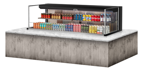 Turbo Air TOM-72L-UF-W(B)-2SI-N 71 7/8" Refrigerated Display Case