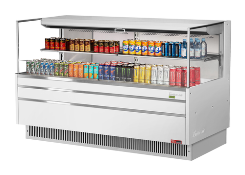 Turbo Air TOM-72L-UF-W(B)-2S-N 70 3/4" Open Air Merchandiser