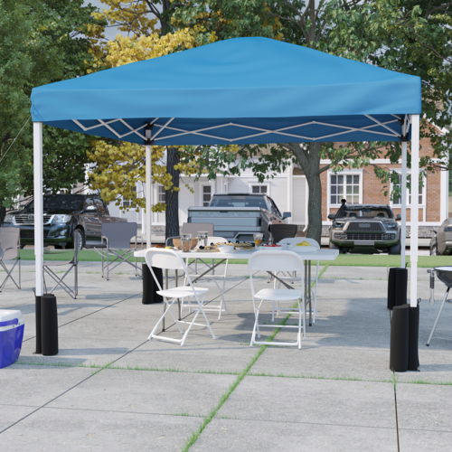 Flash Furniture JJ-GZ10PKG183Z-4LEL3-BLWH-GG 116" Patio Umbrella