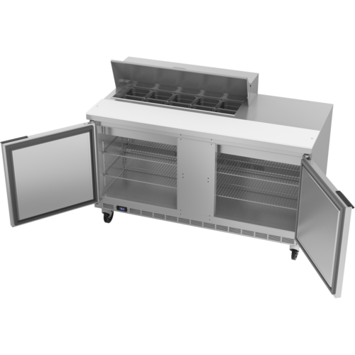 Beverage-Air SPE60HC-10 60" 2 Doors 12 Pan Sandwich / Salad Prep Table