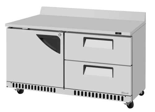 Turbo Air TWR-60SD-D2R(L)-FB-N 60 1/4" 1 Door Worktop Refrigerator