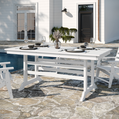 Flash Furniture LE-HMP-158-01-WHT-GG 33 3/4" Dining Table