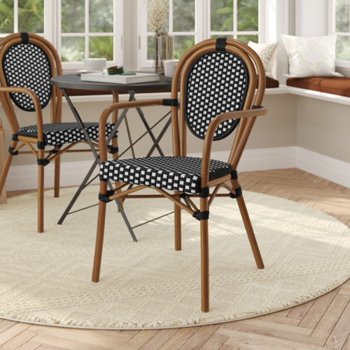 Flash Furniture SDA-AD642002A-BKWH-NAT-GG 57 1/2" Dining Chair