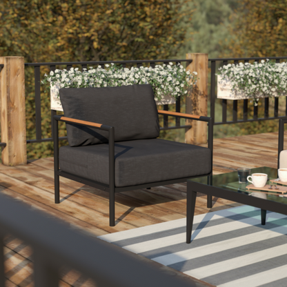 Flash Furniture GM-201027-1S-CH-GG 32 1/2" Patio Lounge Seating