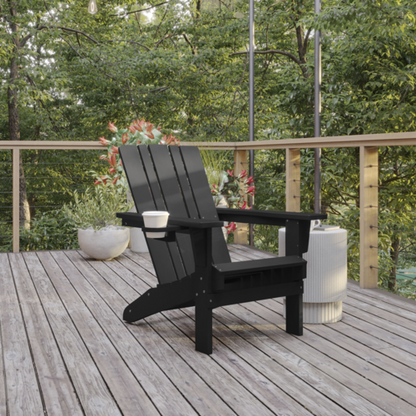 Flash Furniture LE-HMP-1045-10-BK-GG 33 3/4" Patio Lounge Seating