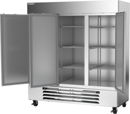 Beverage-Air HBRF72HC-1-B 75" 3 Section Solid Door Reach-In Refrigerator Freezer