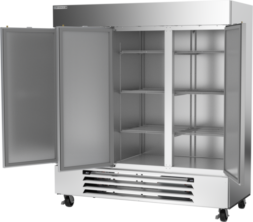 Beverage-Air HBRF72HC-1-B 75" 3 Section Solid Door Reach-In Refrigerator Freezer