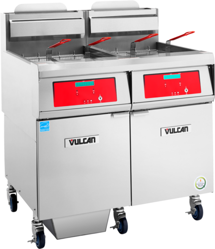 Vulcan 4VHG70DF 78 1/4" (4) 75 lb Gas Fryer Battery