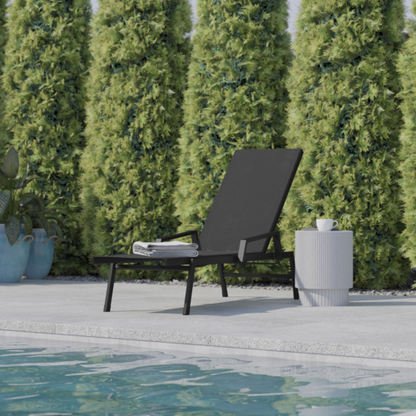 Flash Furniture JJ-LC323-BLK-BLK-GG 29 1/2" Patio Lounge Seating