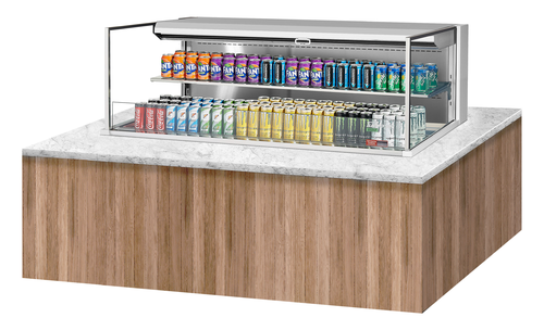Turbo Air TOM-60L-UF-W(B)-2SI-N 59 7/8" Refrigerated Display Case