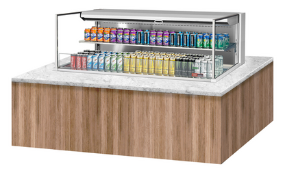 Turbo Air TOM-60L-UF-W(B)-2SI-N 59 7/8" Refrigerated Display Case