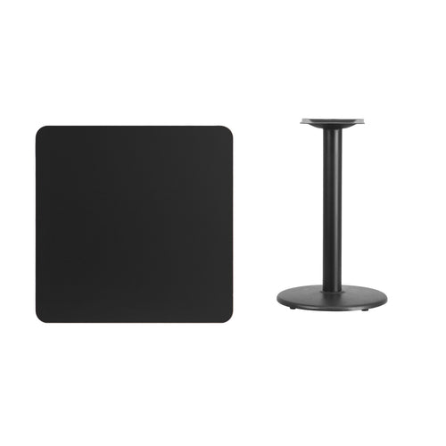 Flash Furniture XU-BLKTB-3030-TR18-GG Dining Table