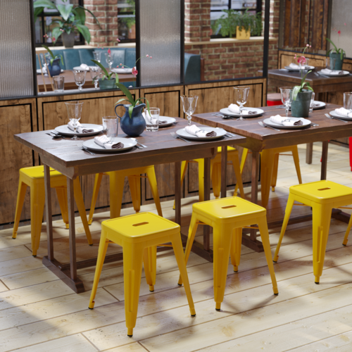 Flash Furniture ET-BT3503-18-YL-GG 15 3/4" Barstool