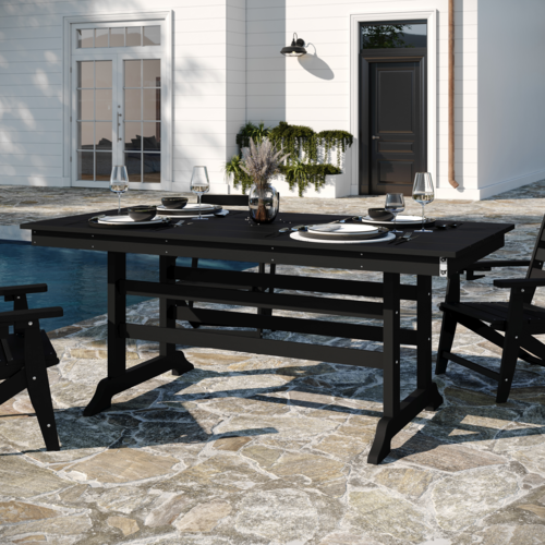Flash Furniture LE-HMP-158-01-BLK-GG 33 3/4" Dining Table