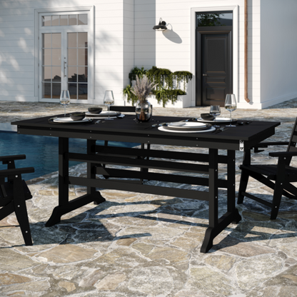Flash Furniture LE-HMP-158-01-BLK-GG 33 3/4" Dining Table