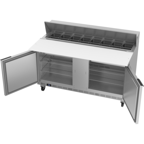 Beverage-Air SPE60HC-16C 60" 2 Doors 16 Pan Sandwich / Salad Prep Table