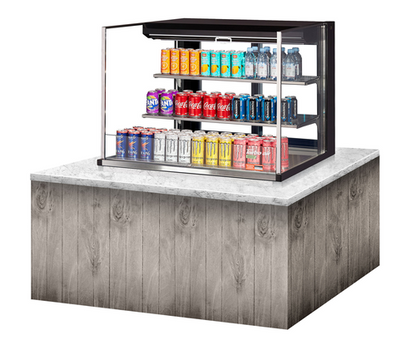 Turbo Air TOM-36L-UFD-W(B)-3SI-N 35 7/8" Refrigerated Display Case