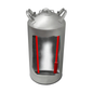 Foxx 09C03237 12 1/4" CO2 Cylinder Tank