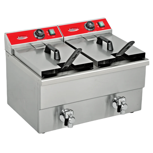 BakeMax BMFE020 24 3/8" Electric Countertop Fryer