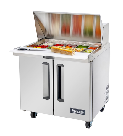 Migali C-SP36-15BT-HC 38 3/8" Mega Top Sandwich / Salad Prep Table
