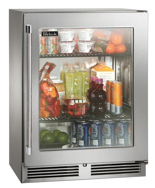 Perlick HB24RS-SG-STK 23 7/8" Solid Door Undercounter Refrigerator