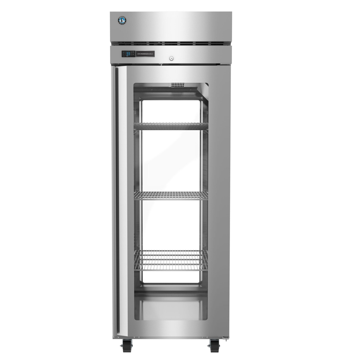 Hoshizaki PT1A-FGE-FGE 27 1/2" Solid & Glass Door Pass-Thru Refrigerator