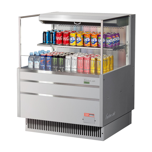 Turbo Air TOM-36L-UF-S-2S-N 34 3/4" Open Air Merchandiser