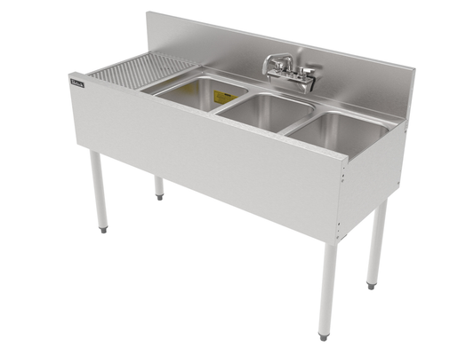 Perlick TS48M3-DBL 48" Underbar Sink